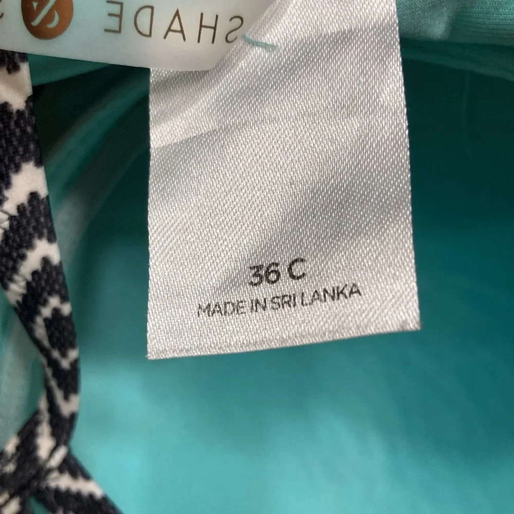 Shade & Shore Striped Strappy Padded Bikini Top - Picture 8 of 8